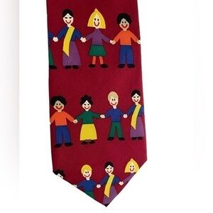 Vintage save the children men’s silk necktie